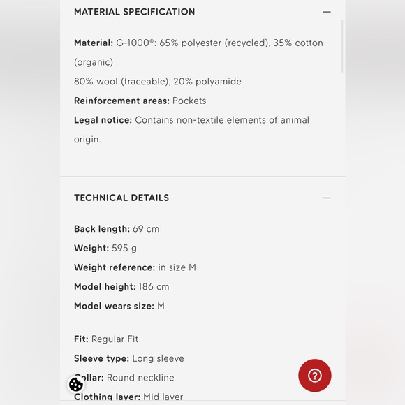 Fjallraven Lada Round-neck Wool Sweater Size Men’s Small - Picture 16 of 16